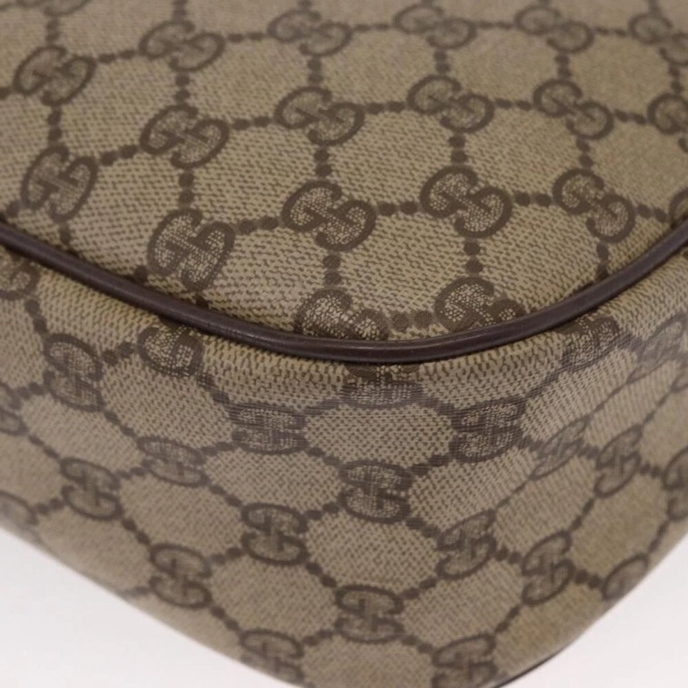 GUCCI GG Supreme Web Sherry Line Bag PVC Beige Gold 89 02 077 Auth 156280 - Picture 3 of 16